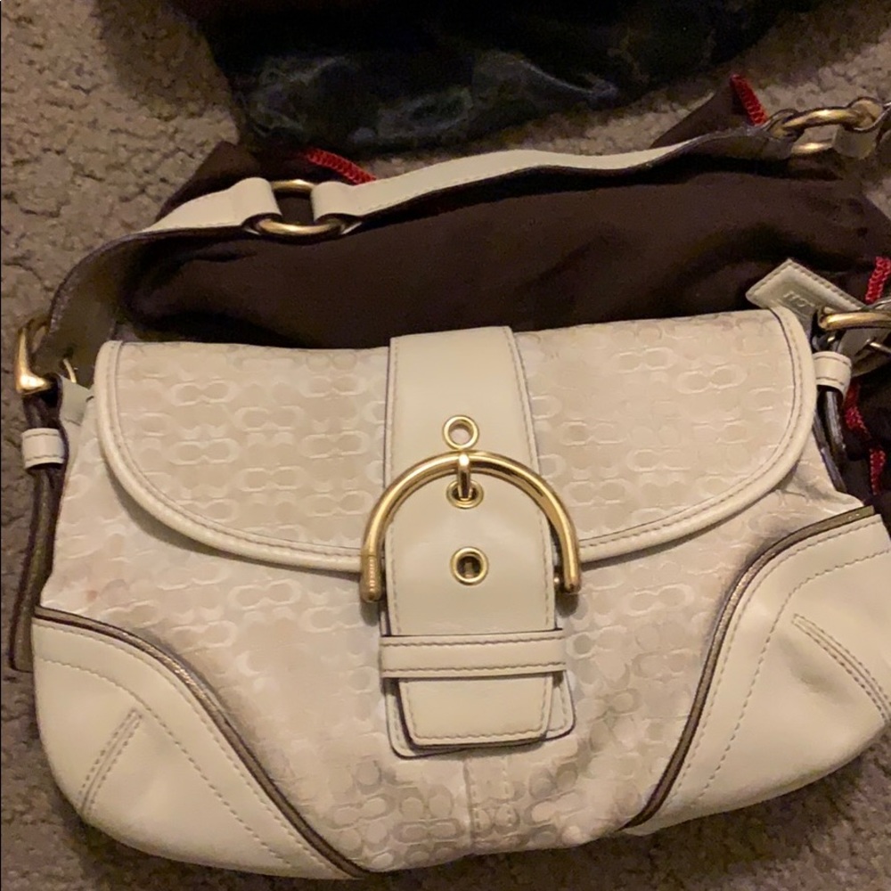 white coach purse